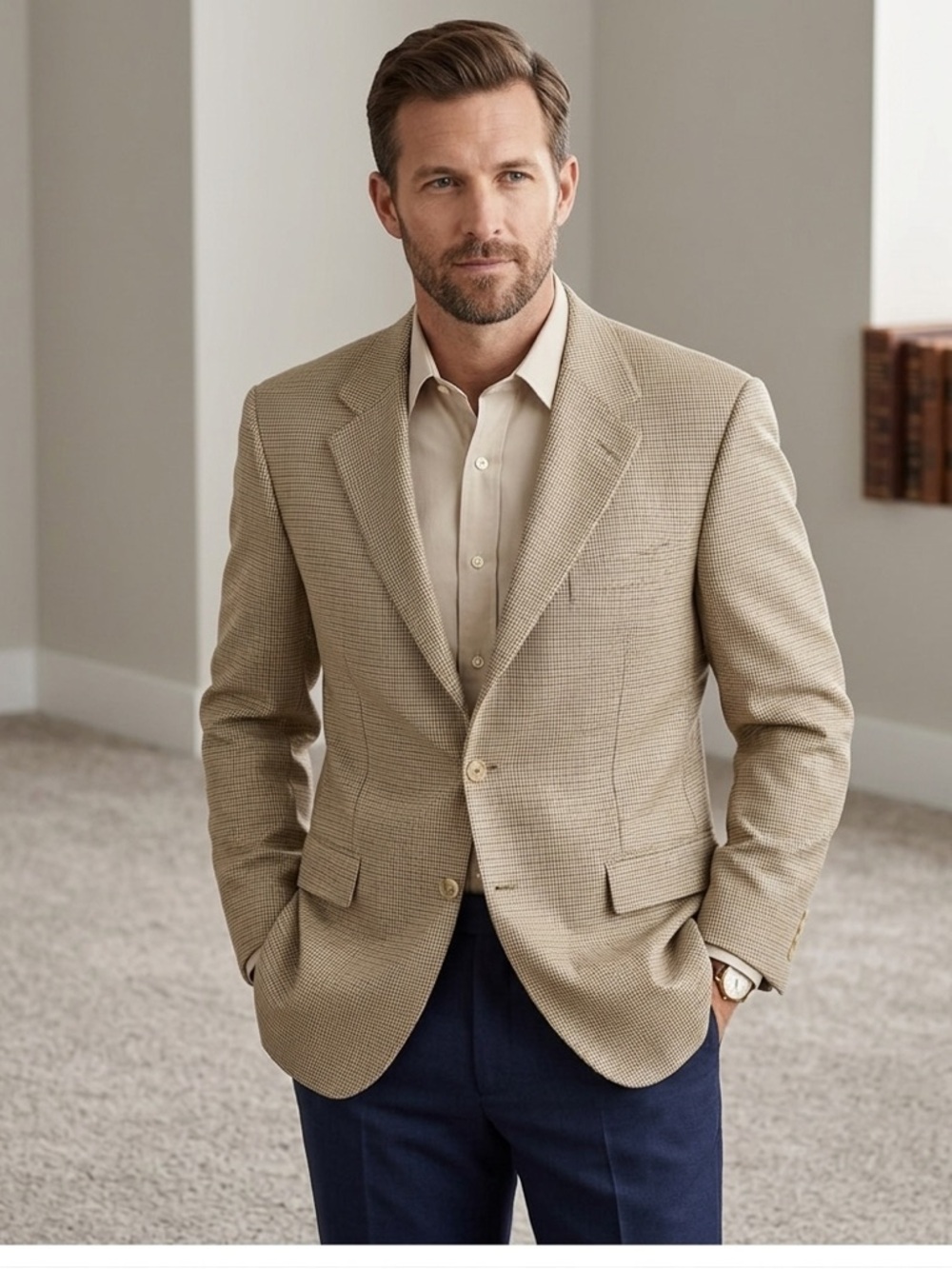 Lauren RALPH LAUREN Suit Blazer Sz 44T - 88% Wool - 12% Alpaca - Made in Canada